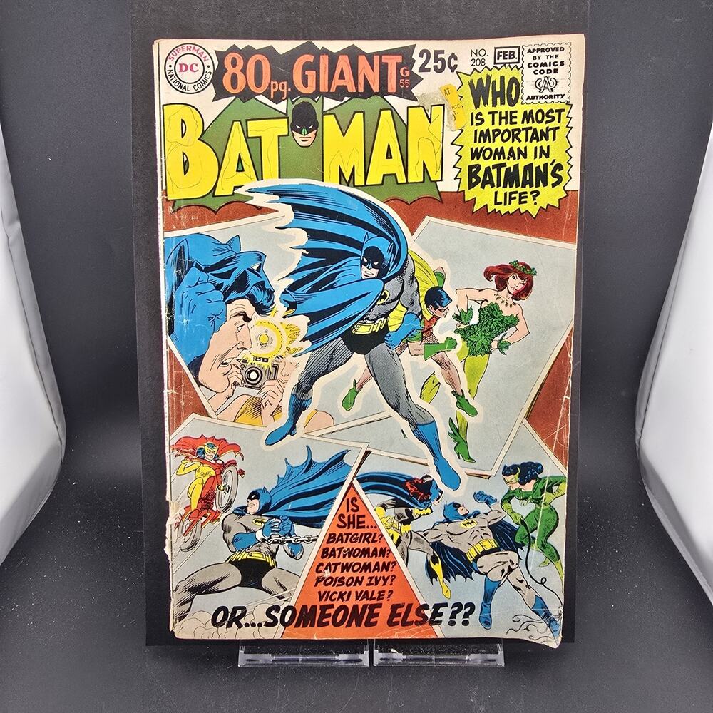 BATMAN #208 (1969) DC Comics Silver Age 80-Page Giant G-55 Batgirl Poison Ivy VG